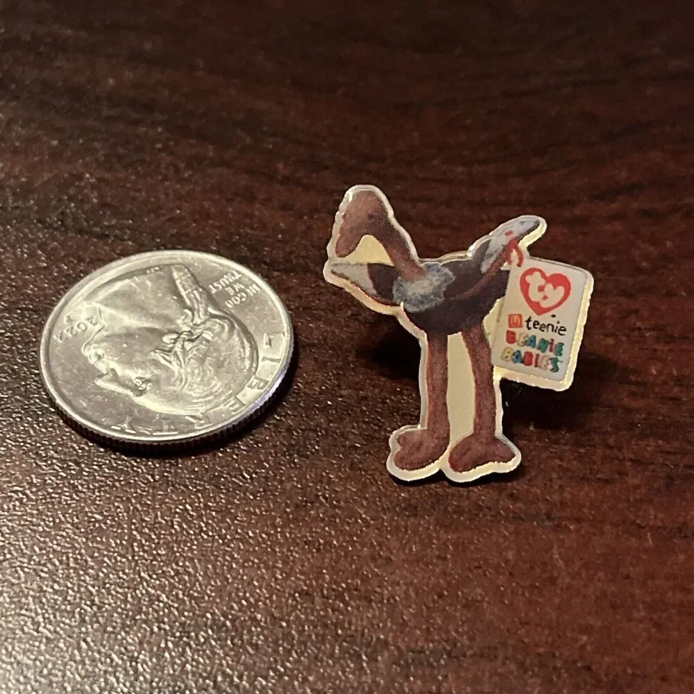 McDonald’s Ty Teenie Beanie Babies Ostrich Employee‎ Lapel Hat Pin